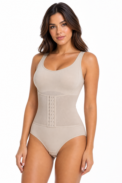 Calara Beige Bodysuit With Waist Trainer