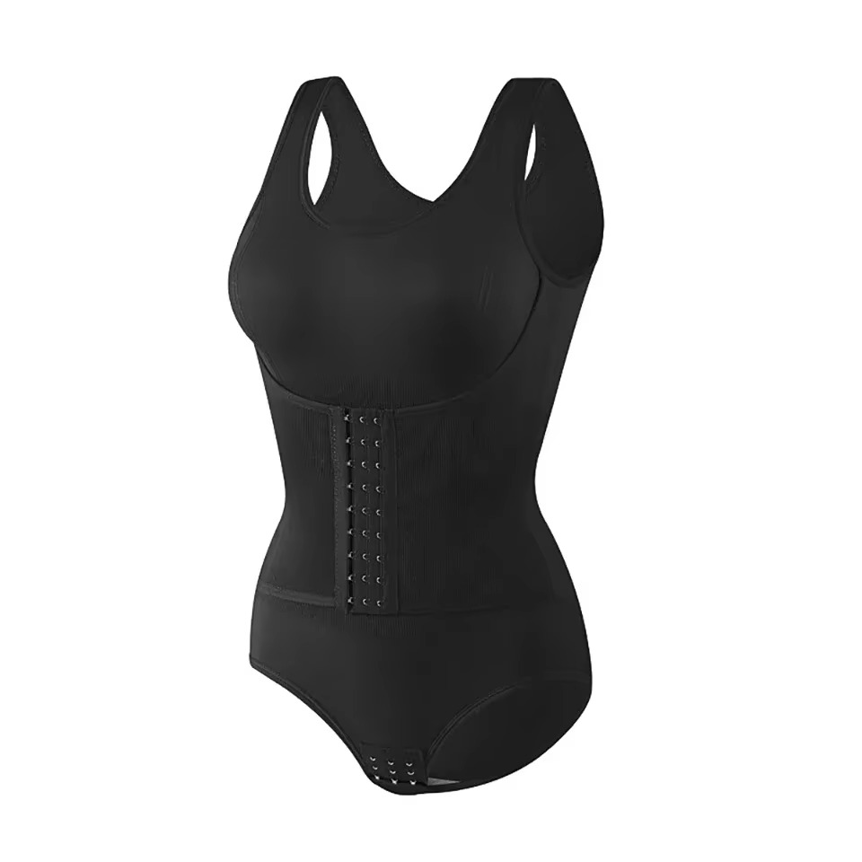 Black waist trainer on a white background